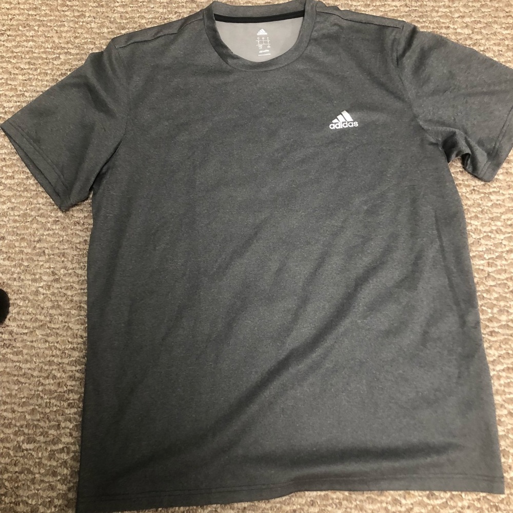 Adidas men’s clima lite large gray t shirt